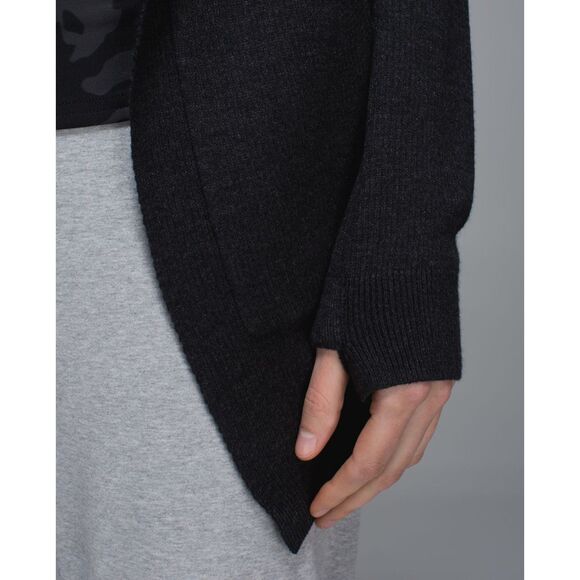 Lululemon Cashmere Blend Hooded Yogi Wrap Cardigan - Picture 4 of 10